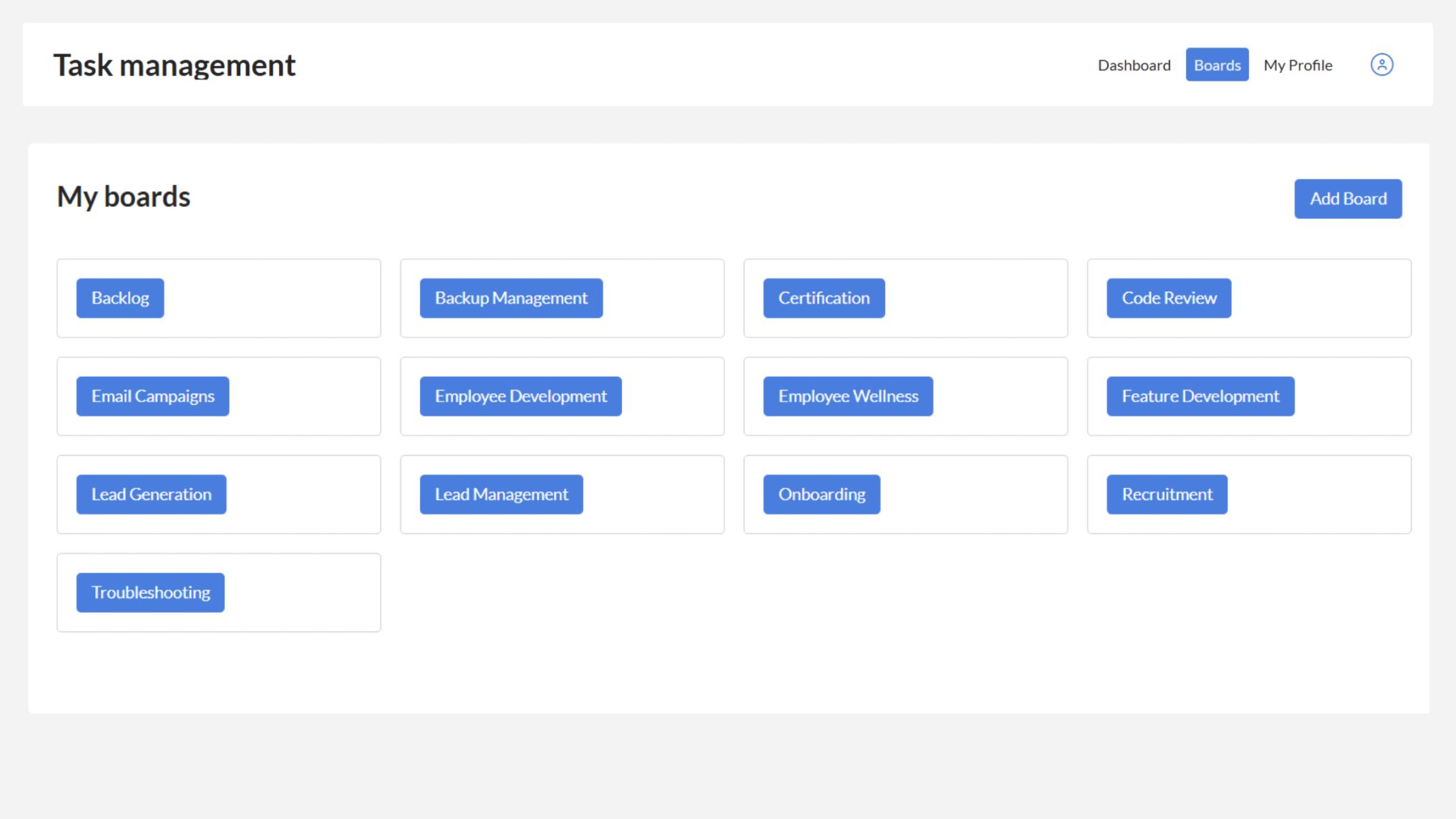 Organize and manage task boards — visual tools ideal for tracking workflows and managing specific projects.