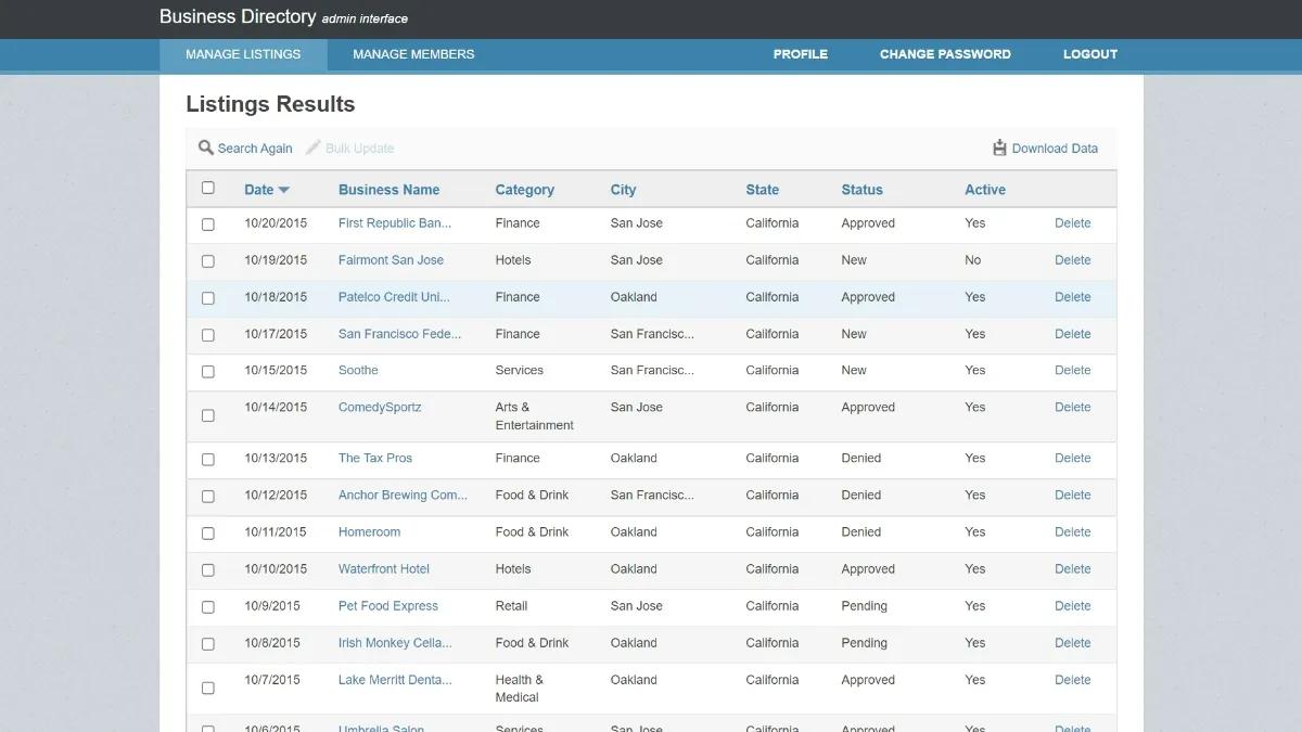 Business Directory Free Company Directory App Template Caspio