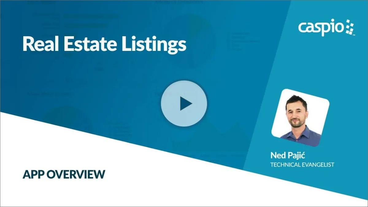 Video overview of Caspio's Real Estate Listings app.