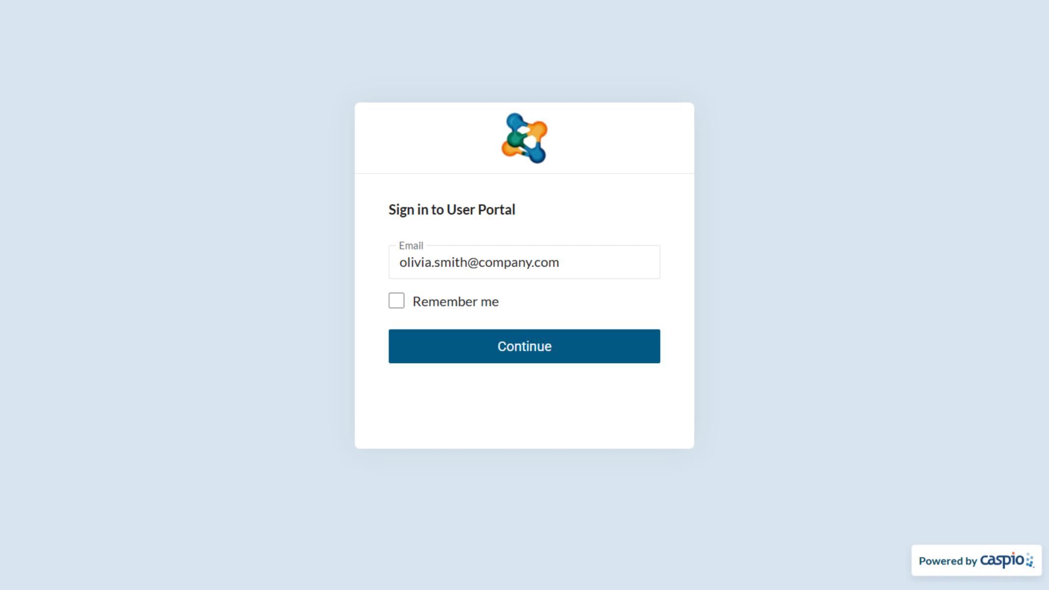 Users enter their credentials to access the form.