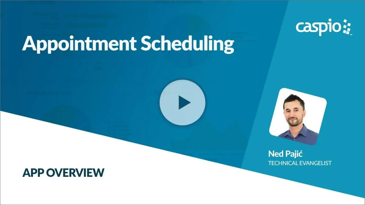 Video overview of Caspio's Appointment Scheduling app.