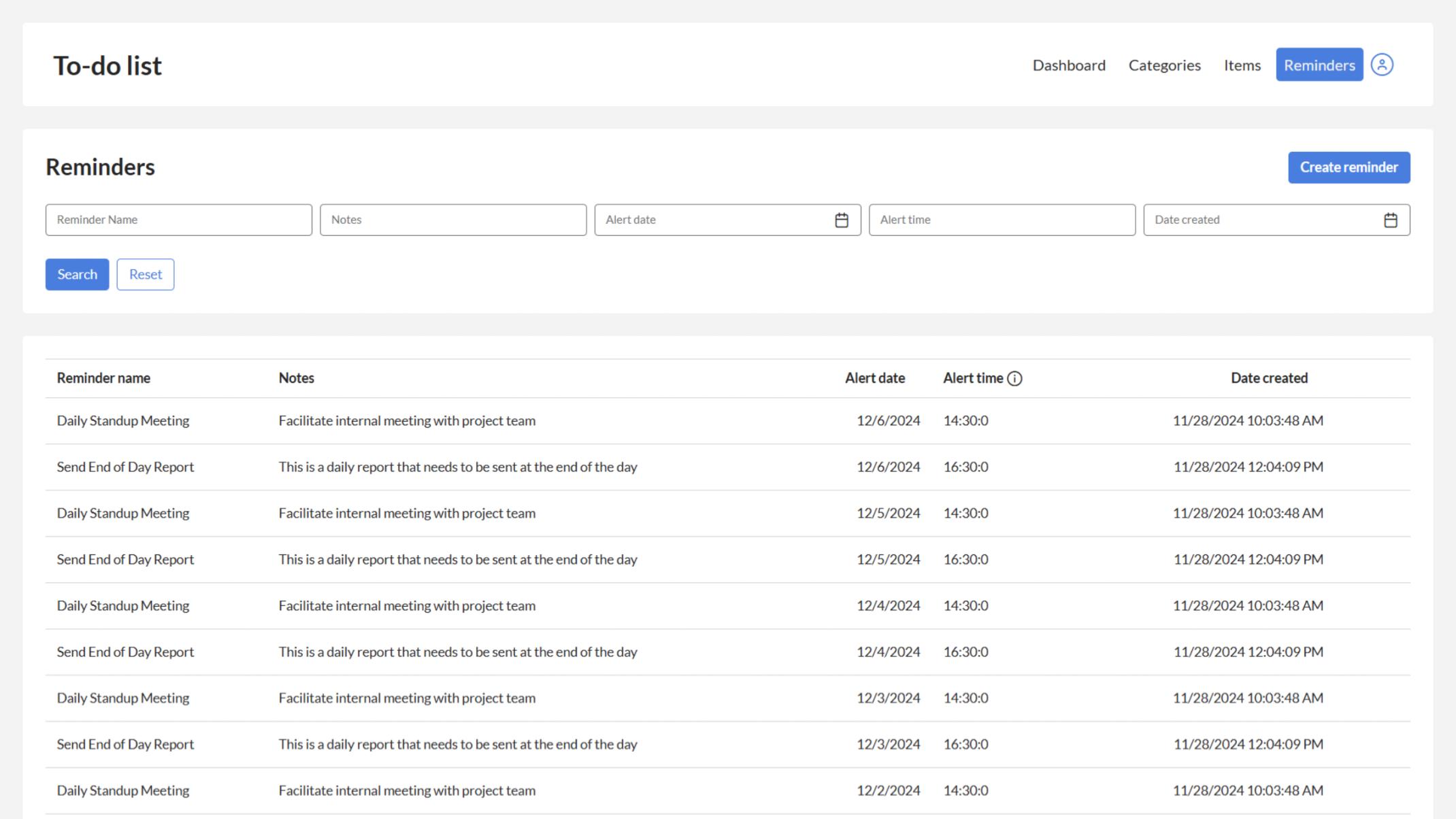 Set reminders to stay on schedule with personalized alert options.