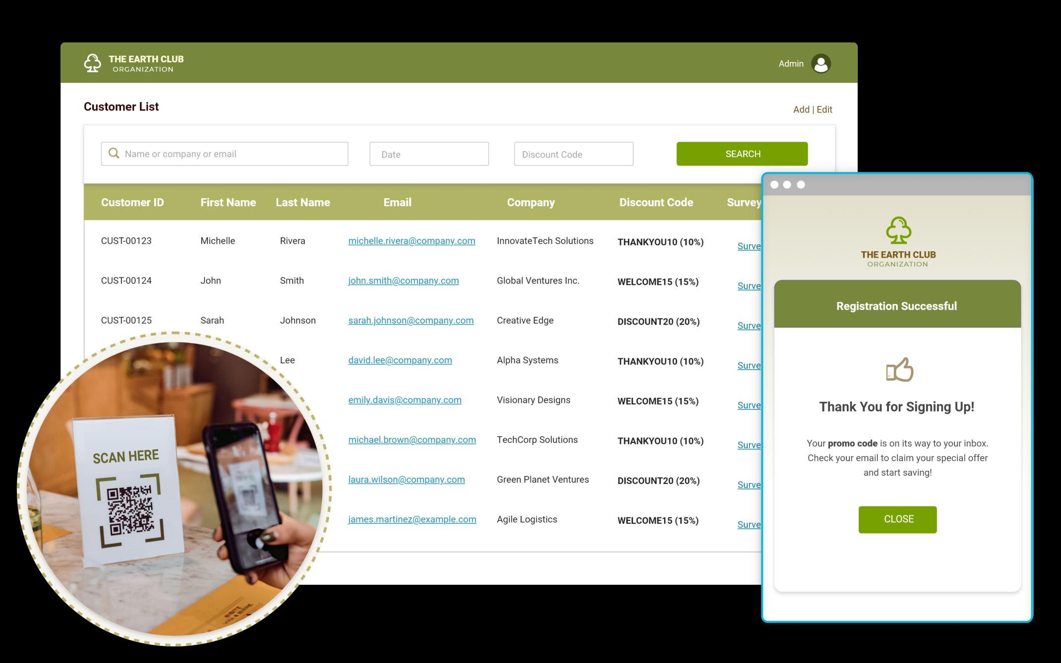 Boost customer engagement with branded QR codes on promotional materials and product packaging.