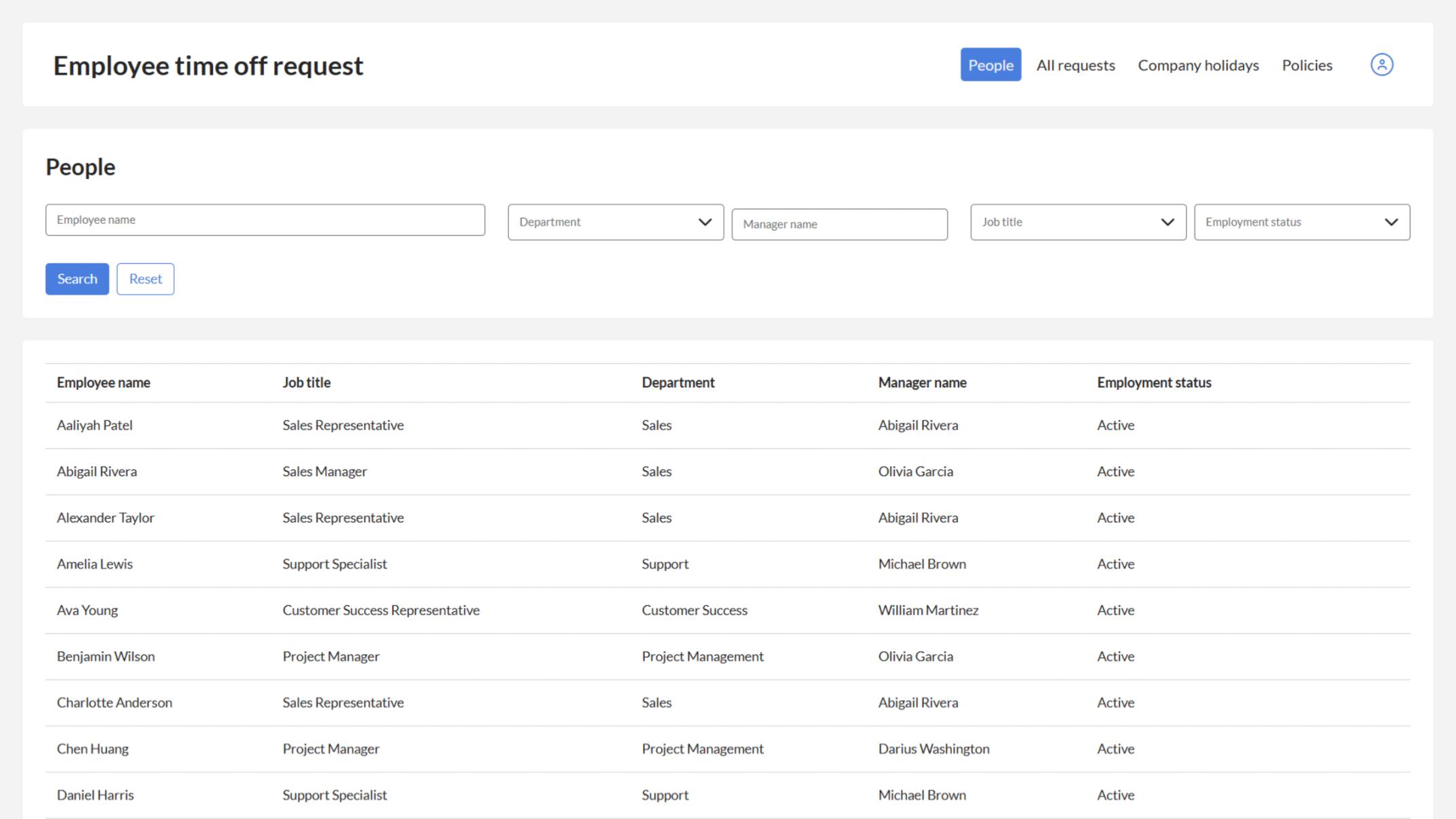 Oversee and manage employee information with ease.