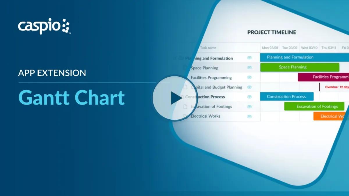 Video overview of Caspio's Gantt Chart customization.