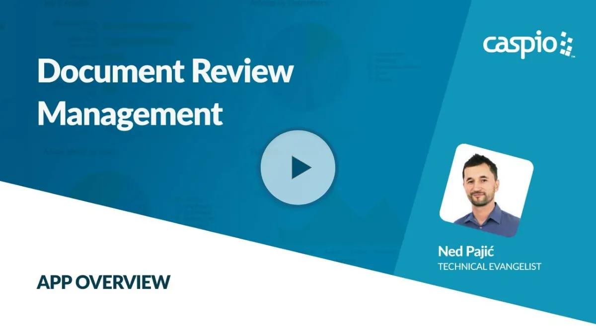 Video overview of Caspio's Document Review Management app.