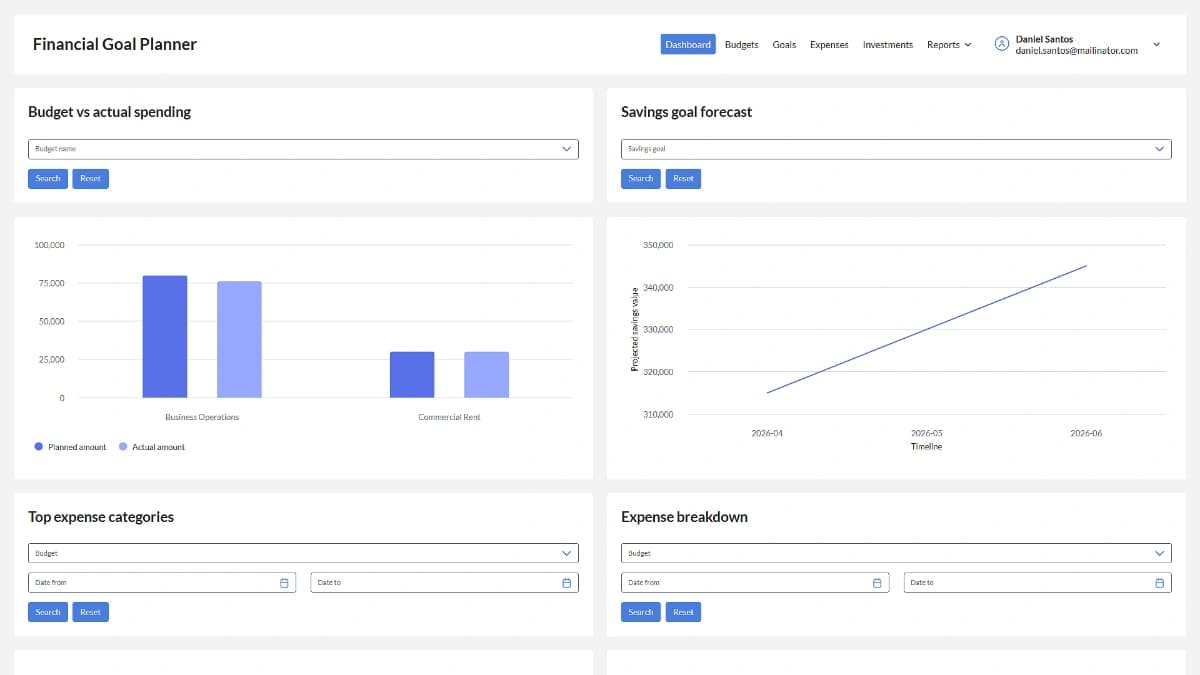 Cover image of Financial Goal Planner